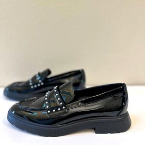 STUART WEITZMAN
Darcy Faux Pearl Studded Leather Loafers